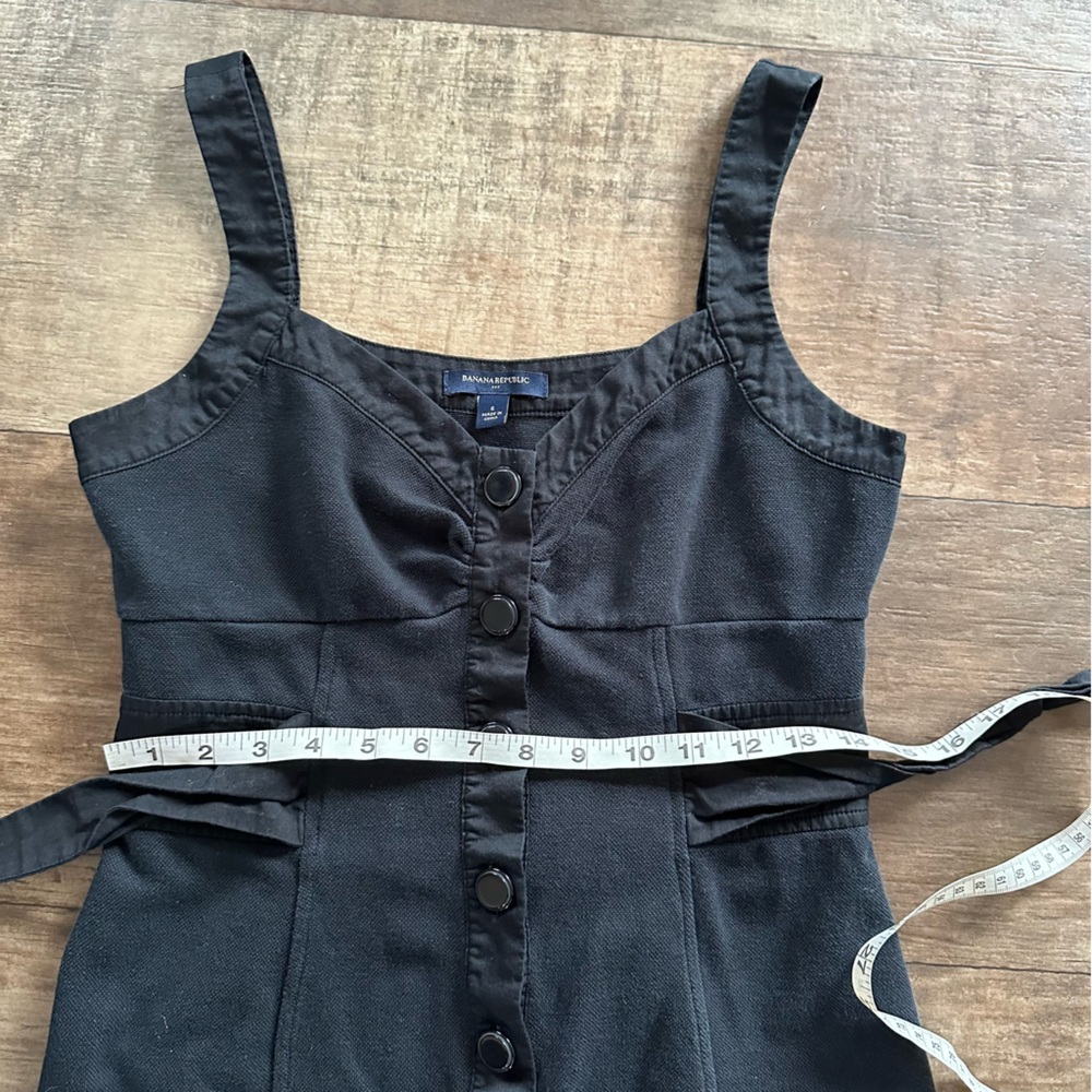 Banana Republic button front black knit dress - Picture 7 of 8